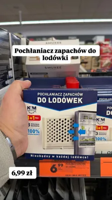 Pochłaniacz zapachów do lodówki K&M 1+1 filtr promocja w Biedronka