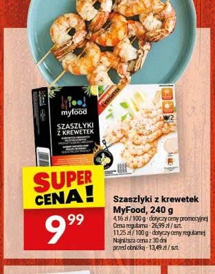 Szaszłyki z krewetek MyFood promocja w Twój Market