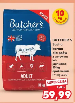 Sucha karma dla psów Butcher's z jagnięciną promocja w Kaufland