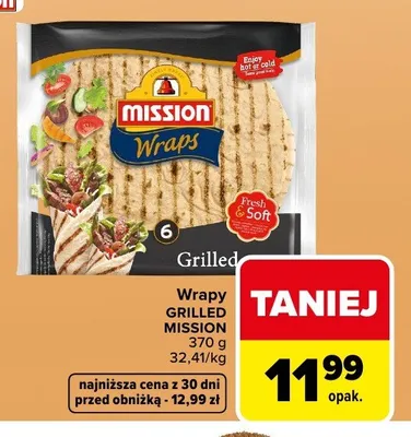 Wrapy Grilled Mission promocja w Carrefour