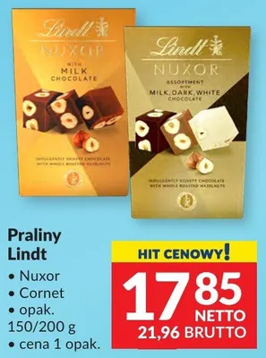 Praliny Lindt Nuxor i Cornet promocja w Makro