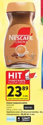 Kawa rozpuszczalna Nescafé Crema promocja w Intermarche