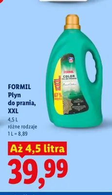 Płyn do prania XXL Formil promocja w Lidl