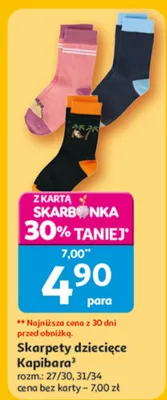 Skarpety dziecięce Kapibara promocja w Auchan
