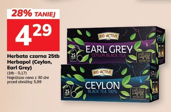 Herbata czarna Ceylon Big-Active promocja w Hitpol