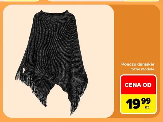 Ponczo damskie promocja w Carrefour