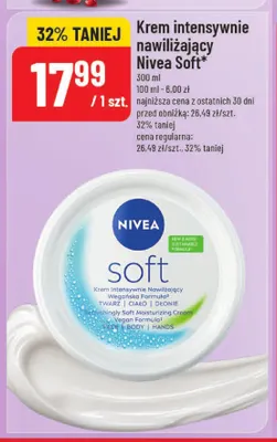 Krem intensywnie nawilżający Nivea Soft promocja w POLOmarket