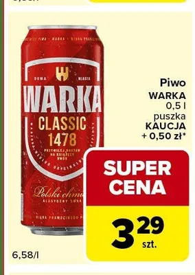 Piwo Warka promocja w Carrefour Express