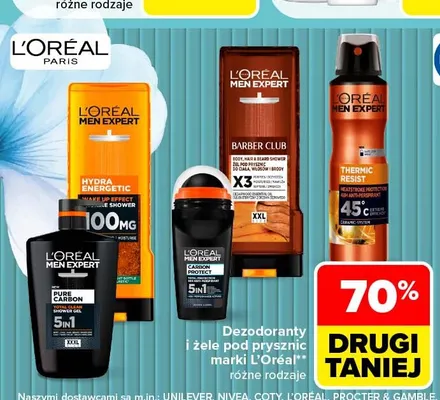 Dezodoranty i żele pod prysznic L'Oréal promocja w Carrefour