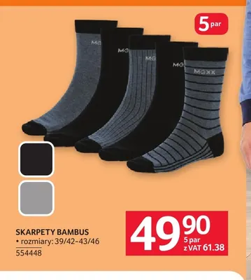 Skarpety bambus 5-pak promocja w Selgros