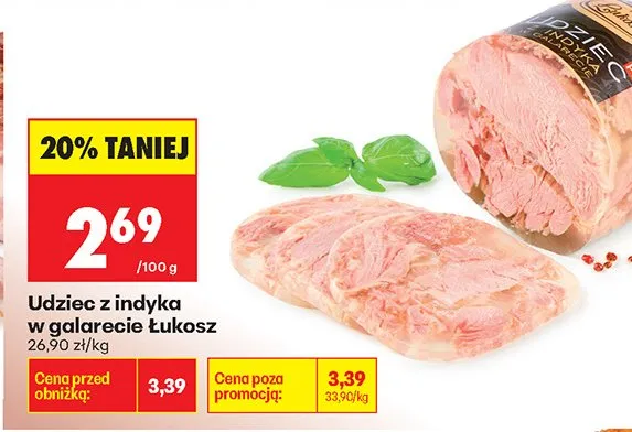 Udziec z indyka w galarecie Łukosz promocja w Biedronka