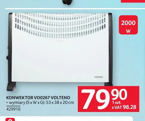 Konwektor VO0267 Volteno promocja w Selgros