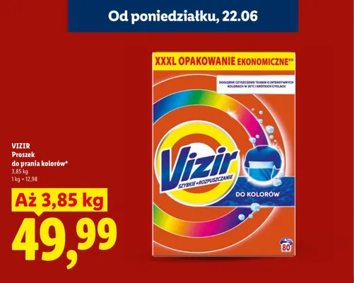 Proszek do prania Vizir do kolorów promocja w Lidl