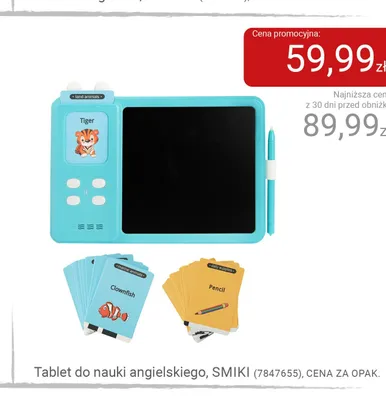 Tablet do nauki angielskiego Smiki promocja w Smyk