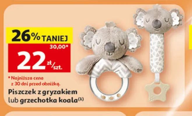 Piszczek z gryzakiem koala promocja w Auchan