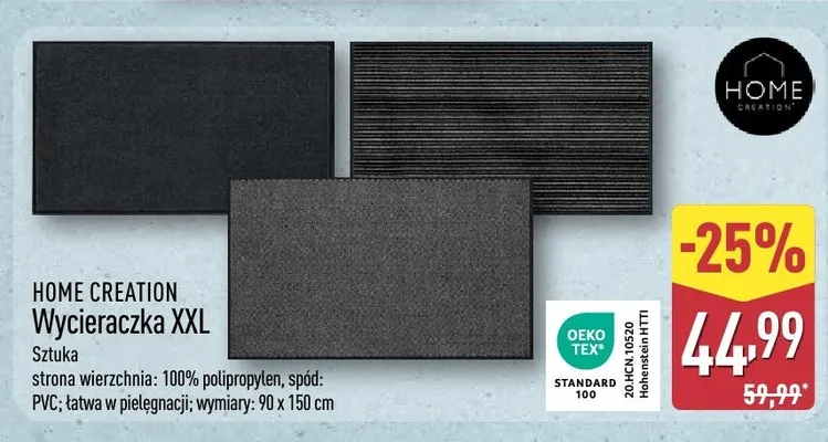 Wycieraczka XXL Home Creation promocja w Aldi