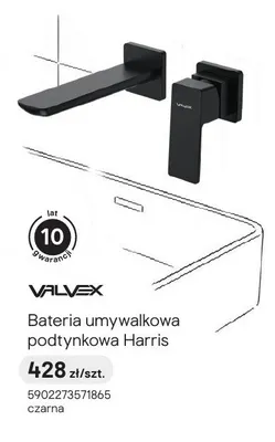 Bateria umywalkowa podtynkowa Valvex Harris czarna promocja w Castorama
