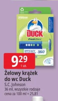 Żelowy krążek do wc Duck promocja w Leclerc