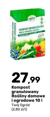 Kompost granulowany Rośliny domowe i ogrodowe Twój Ogród promocja w Bricomarche