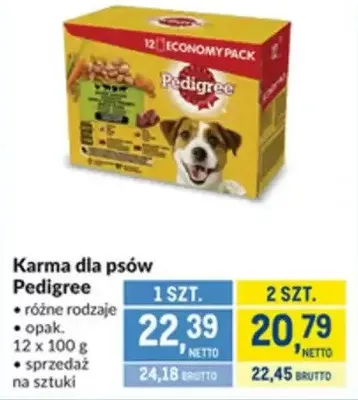 Karma dla psów Pedigree różne rodzaje promocja w Makro
