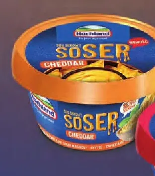 Sos serowy Soser Cheddar Hochland promocja w Intermarche