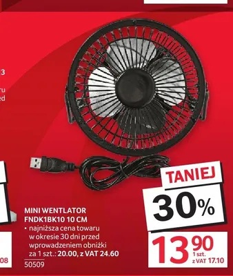 Mini wentylator FNDK1BK10 promocja w Selgros