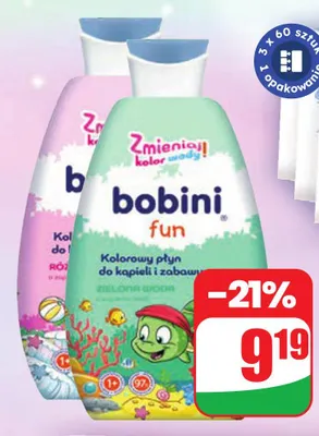 Płyn do kąpieli i zabawy kolor zielona woda Bobini promocja w Dino