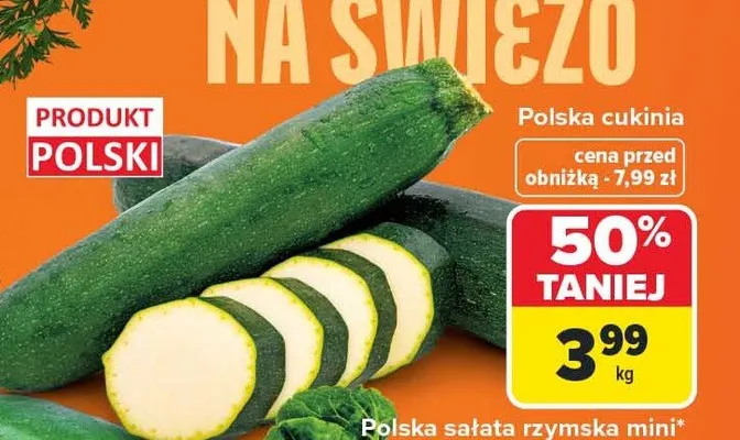 Cukinia Polska promocja w Carrefour