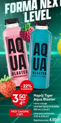 Napój Tiger Aqua Blaster różne rodzaje promocja w Żabka