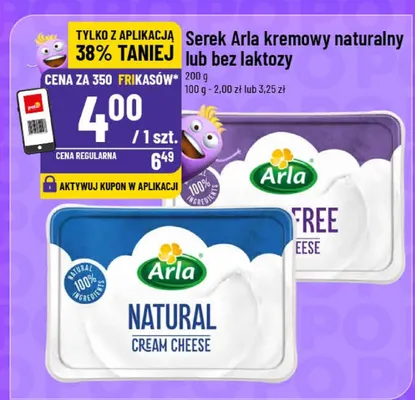 Serek Arla kremowy naturalny lub bez laktozy promocja w POLOmarket