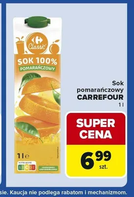 Sok pomarańczowy promocja w Carrefour Express