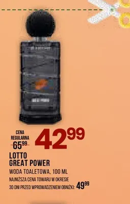 Woda toaletowa Lotto Great Power promocja w Drogerie Natura