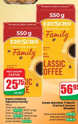 Kawa ziarnista Ti Meriti Crema E Aroma promocja w Dino