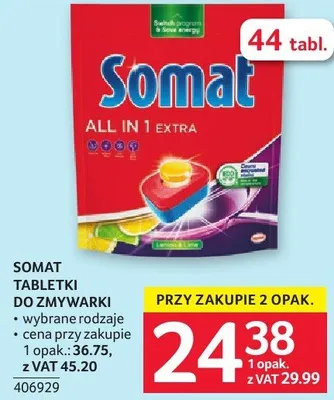 Tabletki SOMAT TABLETKI DO ZMYWARKI wybrane rodzaje promocja w Selgros