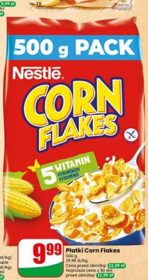 Płatki Corn Flakes Nestlé promocja w Dino