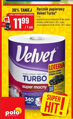 Ręcznik papierowy Velvet Turbo promocja w POLOmarket