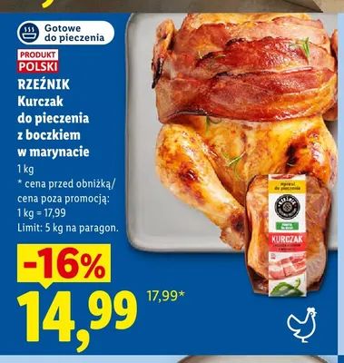 Kurczak do pieczenia z boczkiem w marynacie Rzeźnik promocja w Lidl