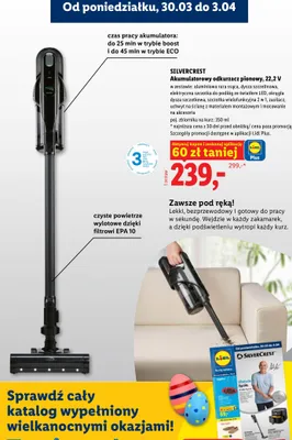 Akumulatorowy odkurzacz pionowy  promocja w Lidl