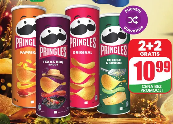 Chipsy Pringles Paprika promocja w Dino