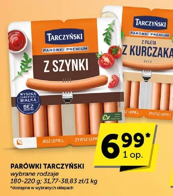 Parówki Tarczyński wybrane rodzaje promocja w Groszek