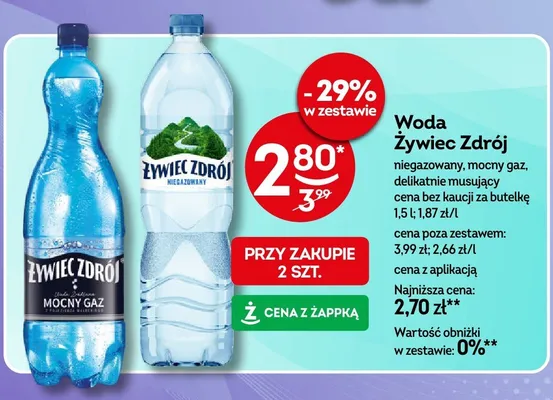 Woda Żywiec Zdrój promocja w Żabka