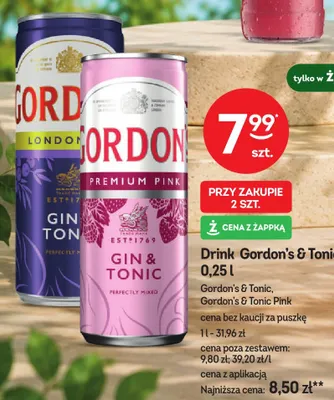 Drink Gordon's & Tonic promocja w Żabka
