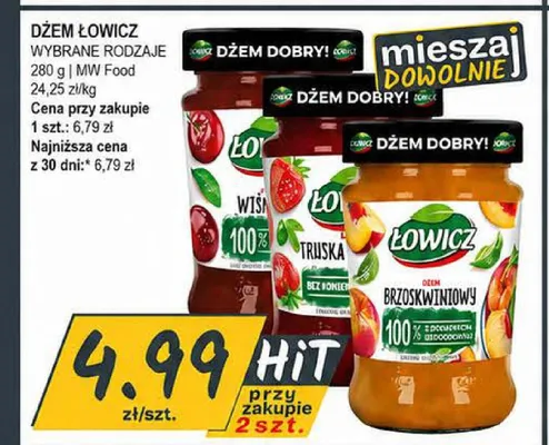Dżem Łowicz truskawkowy promocja w Słoneczko