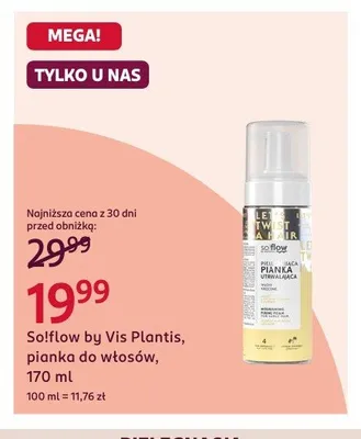 Pianka do włosów So!flow by Vis Plantis promocja w Rossmann