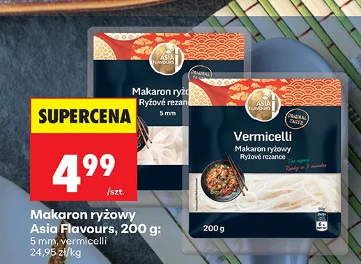 Makaron ryżowy Asia Flavours 5mm promocja w Biedronka