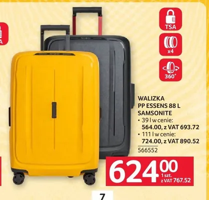 Walizka PP Samsonite Essens 39 l promocja w Selgros
