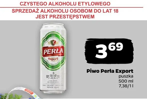 Piwo Perla Export puszka promocja w Netto