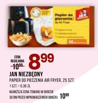 Papier do pieczenia Air Fryer Jan Niezbędny promocja w Drogerie Natura
