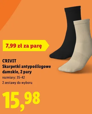 Skarpetki antypoślizgowe damskie, 2 pary promocja w Lidl