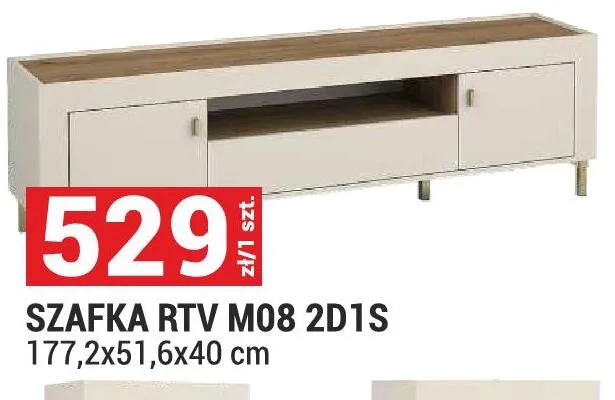 Szafka RTV M08 2D1S promocja w Merkury Market